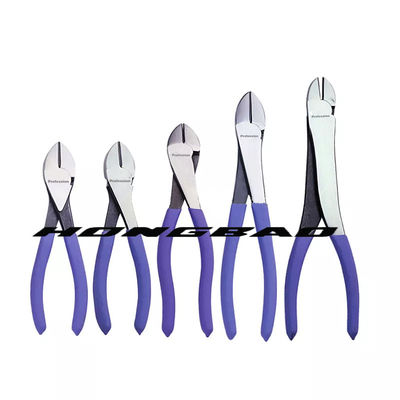 Szczypce boczne do cięcia bocznego 1000v 180mm 6 "Wygięta głowica kątowa Nos korpusu 8 11" Smukła główka