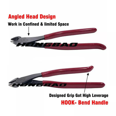 9-calowe kątowe noże boczne Big Hook Bent High Leverage 60 # CRV Steel Heavy Duty