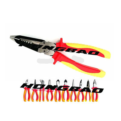 6 &quot;1000V Dipped Grip izolowane uniwersalne szczypce do zdejmowania izolacji CRV 1000 V napięcie elektryczne elektryk szczypce do zdejmowania izolacji